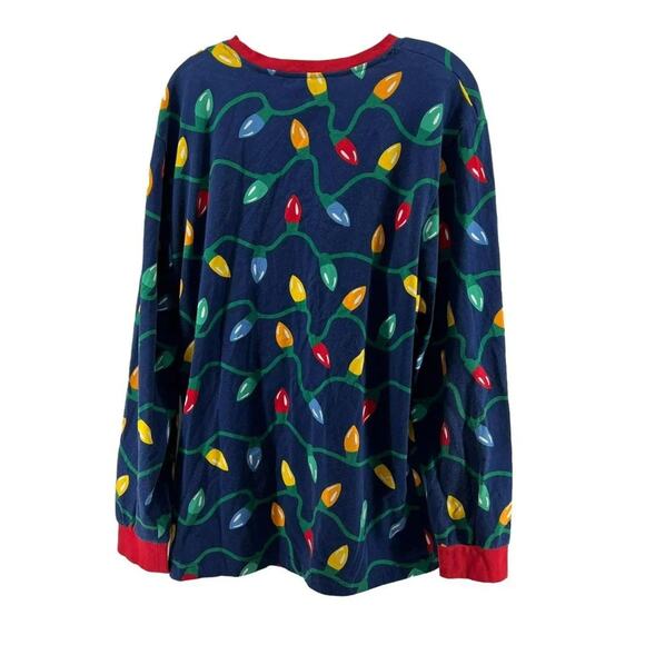 PajamaGram Christmas Lights Matching Christmas Pajama Set Mens Large - Picture 3 of 7